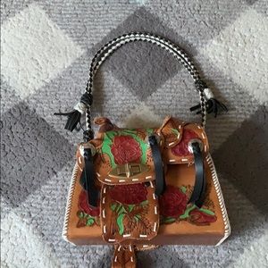 Vintage tooled saddle purse